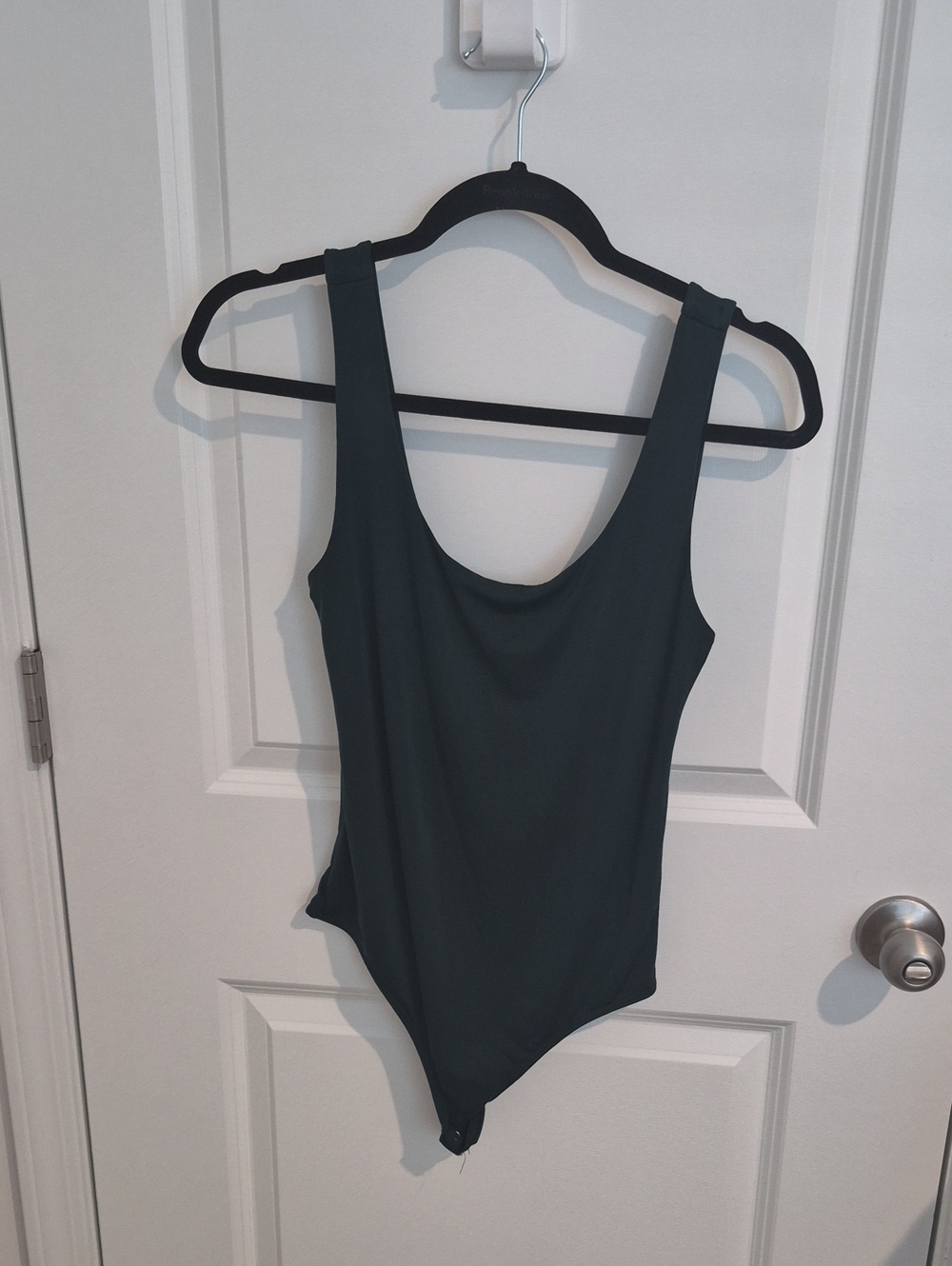 Women Express Dark Teal Scoop-Neck Bodysuit